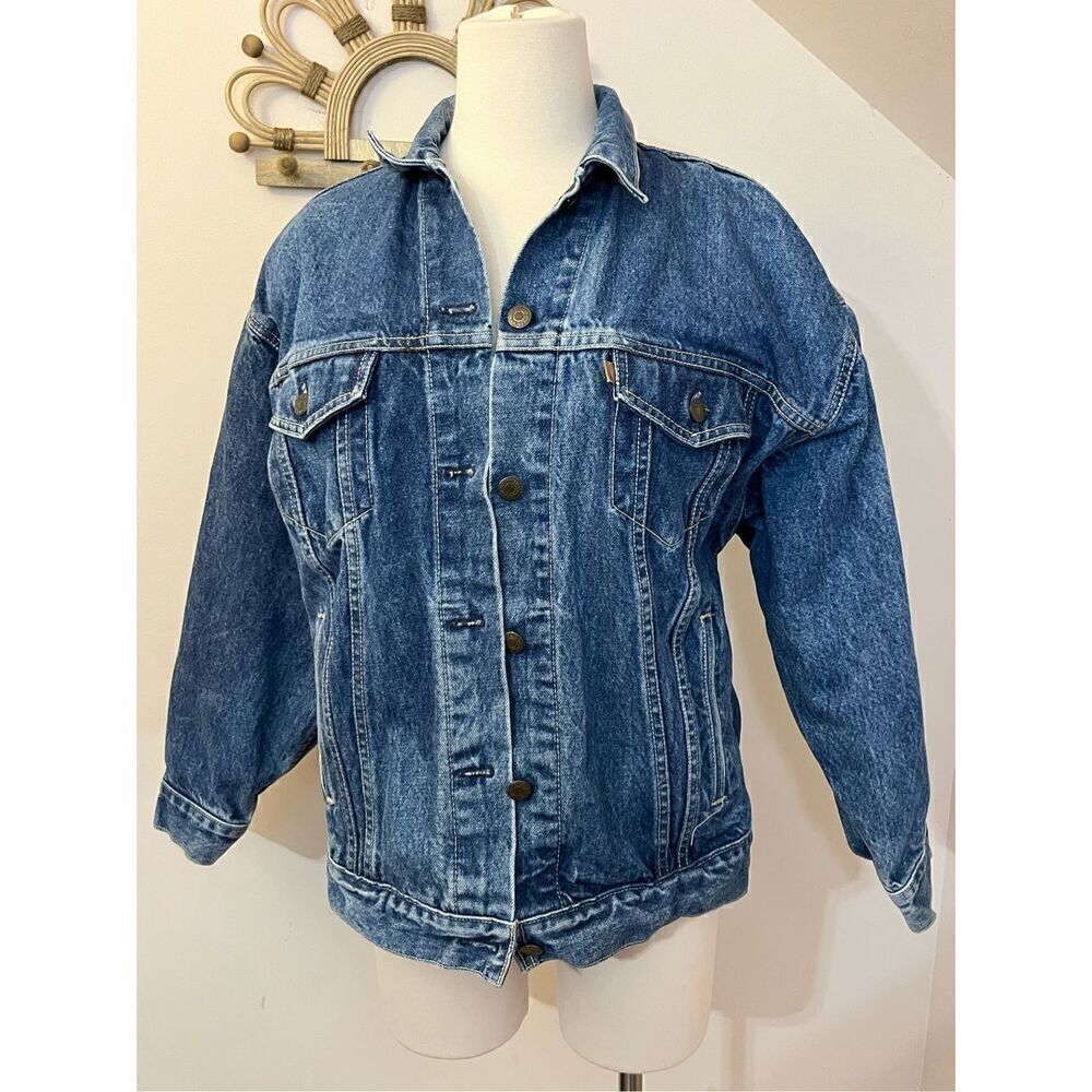 Vintage Levi’s Batwing Label Denim Trucker Jacket M - Picture 2 of 7